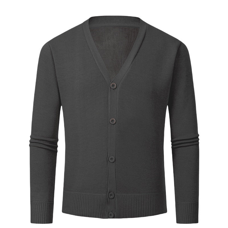 Herren Strickjacke V-Ausschnitt Modern Knopflos Elegante