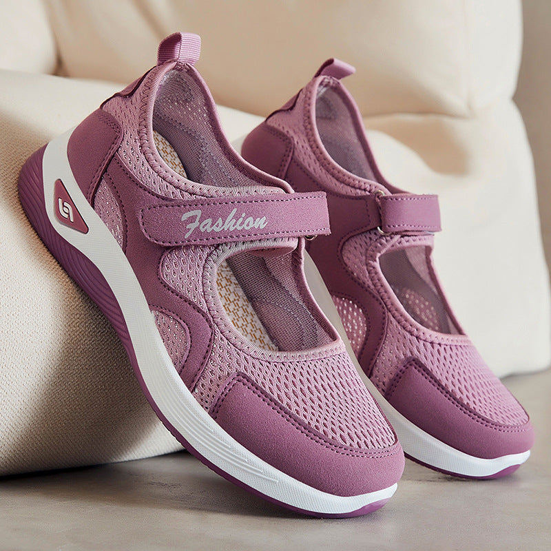 Damen Freizeitschuhe Atmungsaktiv Klettverschluss Verstellbar - BerlinGlamour