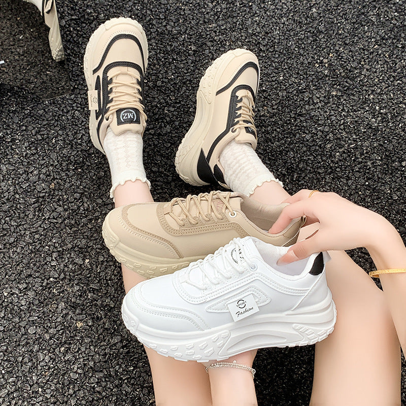 Damen Sneaker Sportlich Atmungsaktiv Weiss