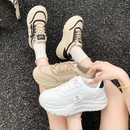 Damen Sneaker Sportlich Atmungsaktiv Weiss