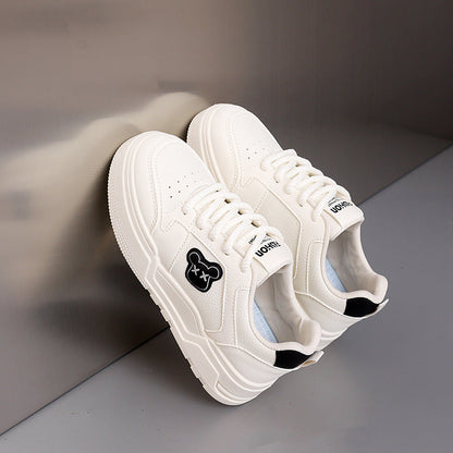 Damen Sneaker Bären Motiv Dicksohle Mode