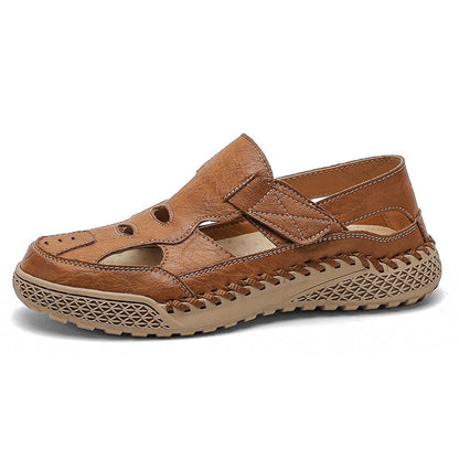 Damen Leder Sandalen Bequem Sommer Mode