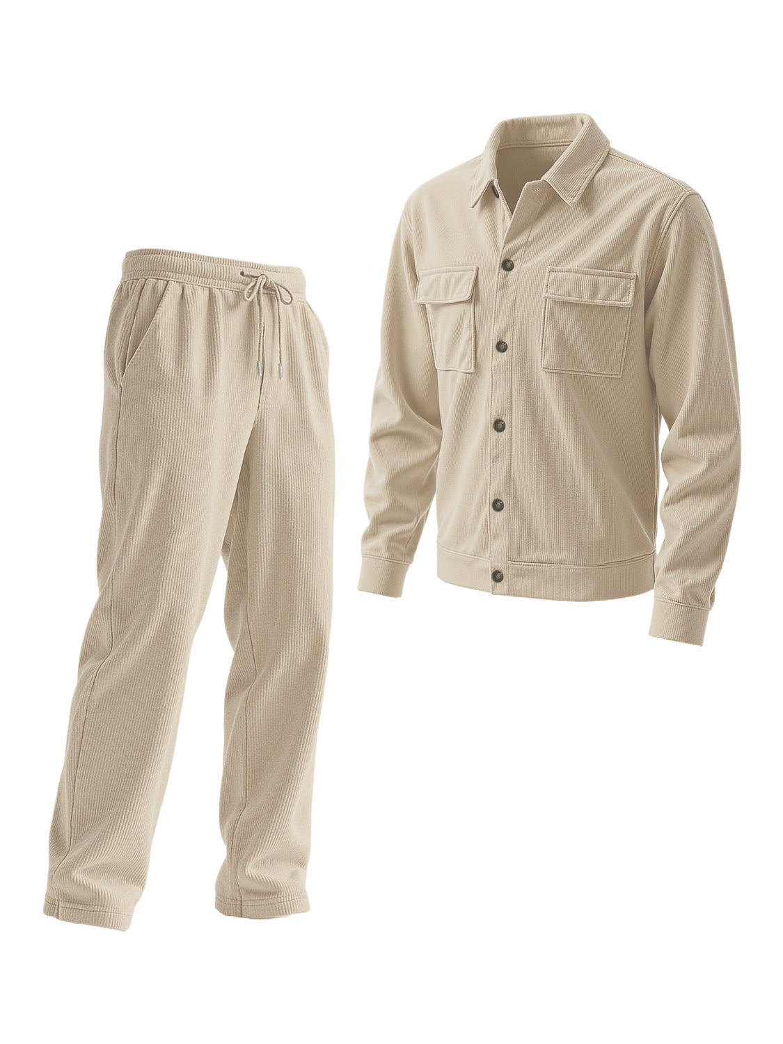 Herren Sportjacke Jogginghose Set Casual Grau