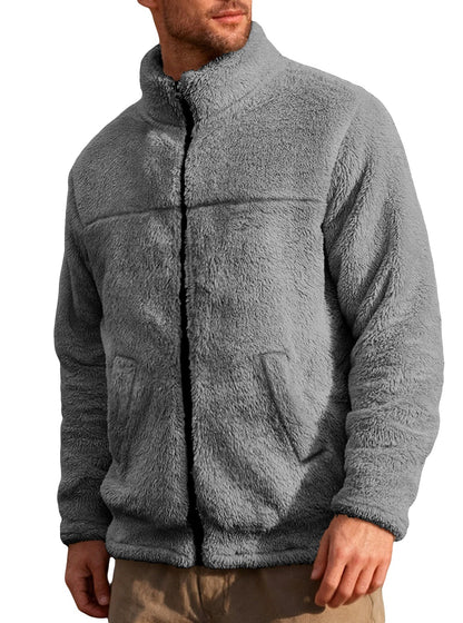 Herren Fleecejacke Weich Warm Hochkragen Outdoor