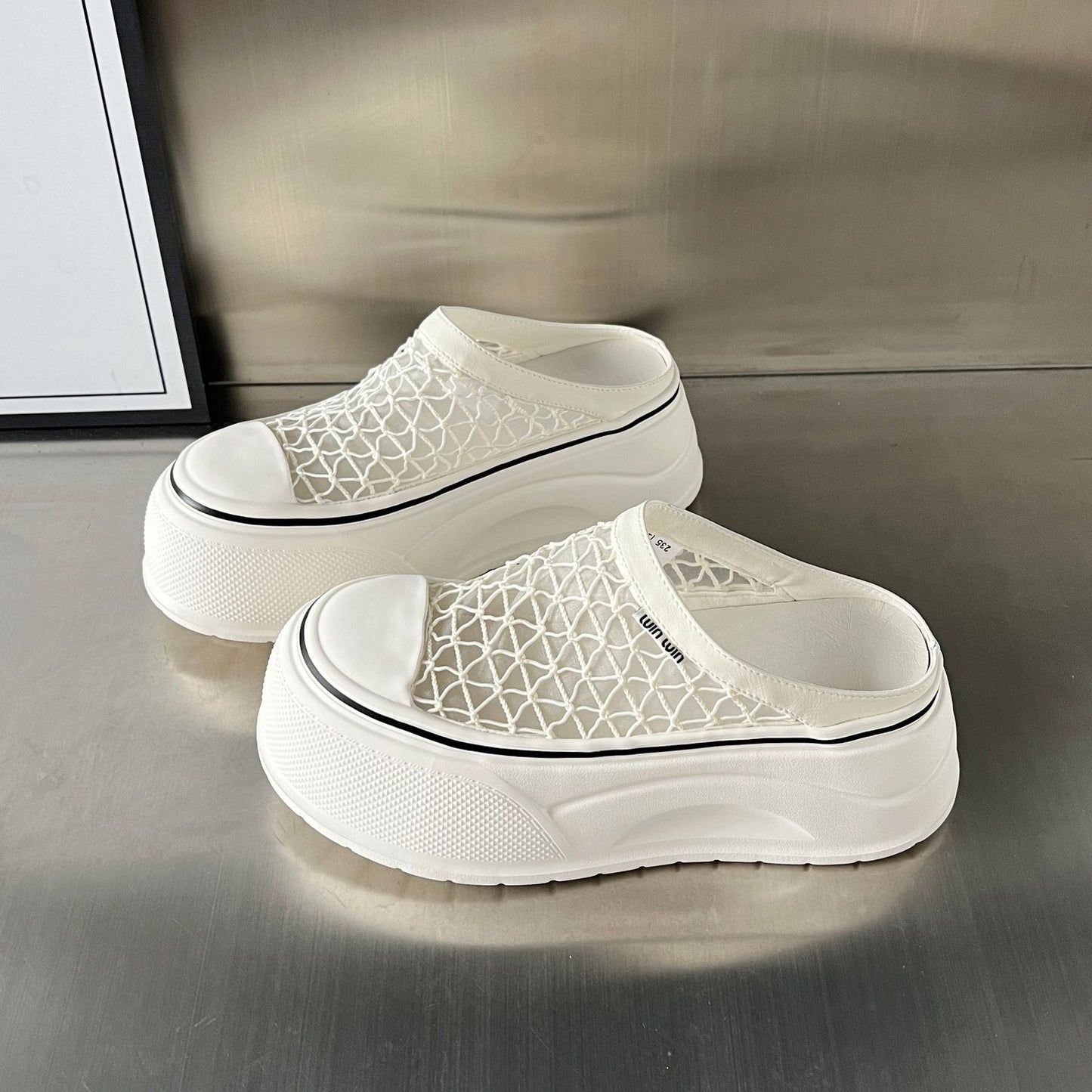 Damen Clogs Plateau Schuhe Bequem Luftdurchlässig Trendig