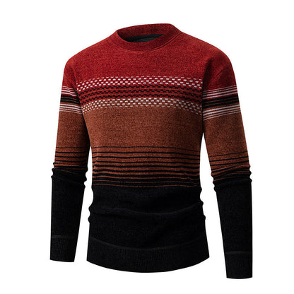 Herren Pullover Strukturdesign Mehrfarbig Modern