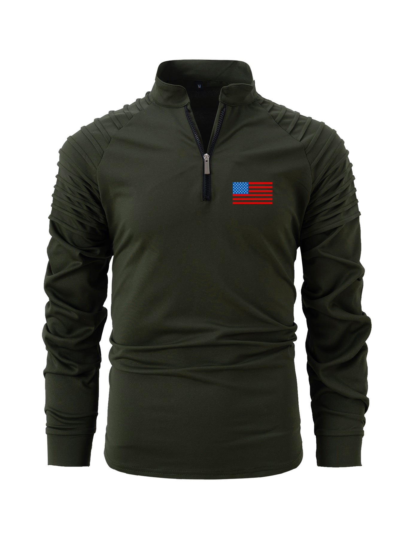 Herren Sportoberteil Reißverschluss Funktionsshirt Modern