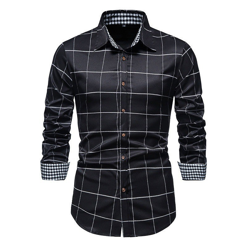 Herren Karo Hemd Hochwertig Modern Berlin Stil