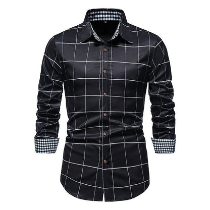 Herren Karo Hemd Hochwertig Modern Berlin Stil