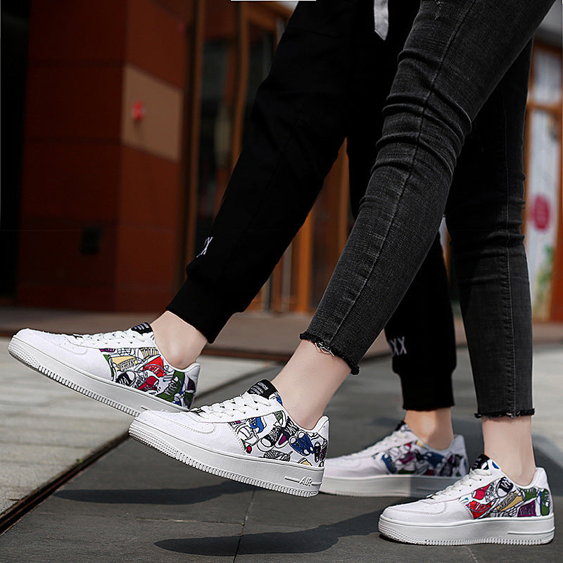 Damen Sneaker Bunt Grafik Design Sportlich Modisch