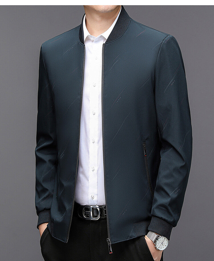 Herren Übergangsjacke Modern mit Stehkragen und Reißverschluss