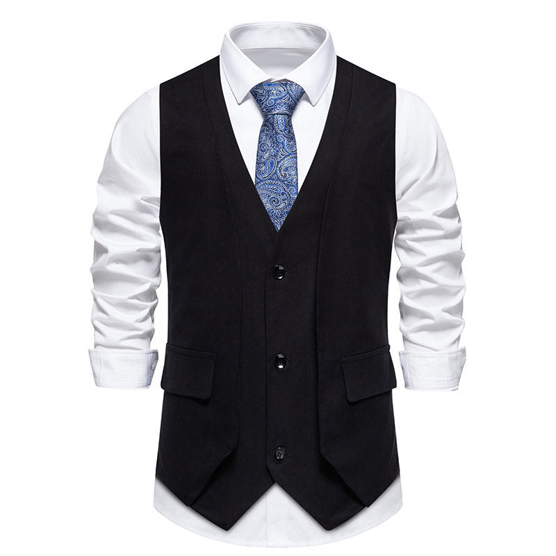 Herren Weste Modern Elegant mit Taschen