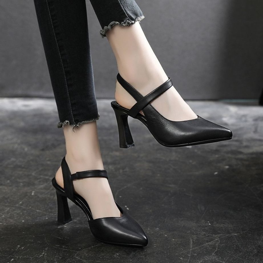 Damen Slingback Pumps Hochhackig Elegante Schnalle - BerlinGlamour