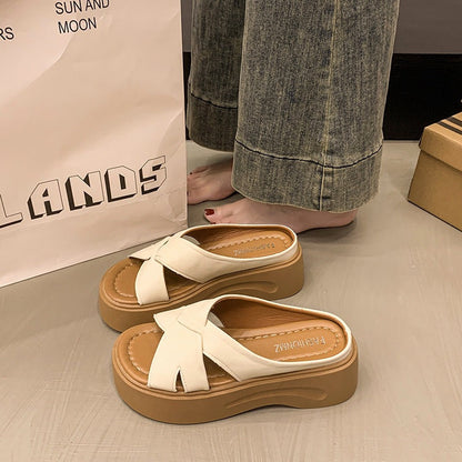 Damen Plateau-Sandalen Bequem Stilvoll Knotendesign
