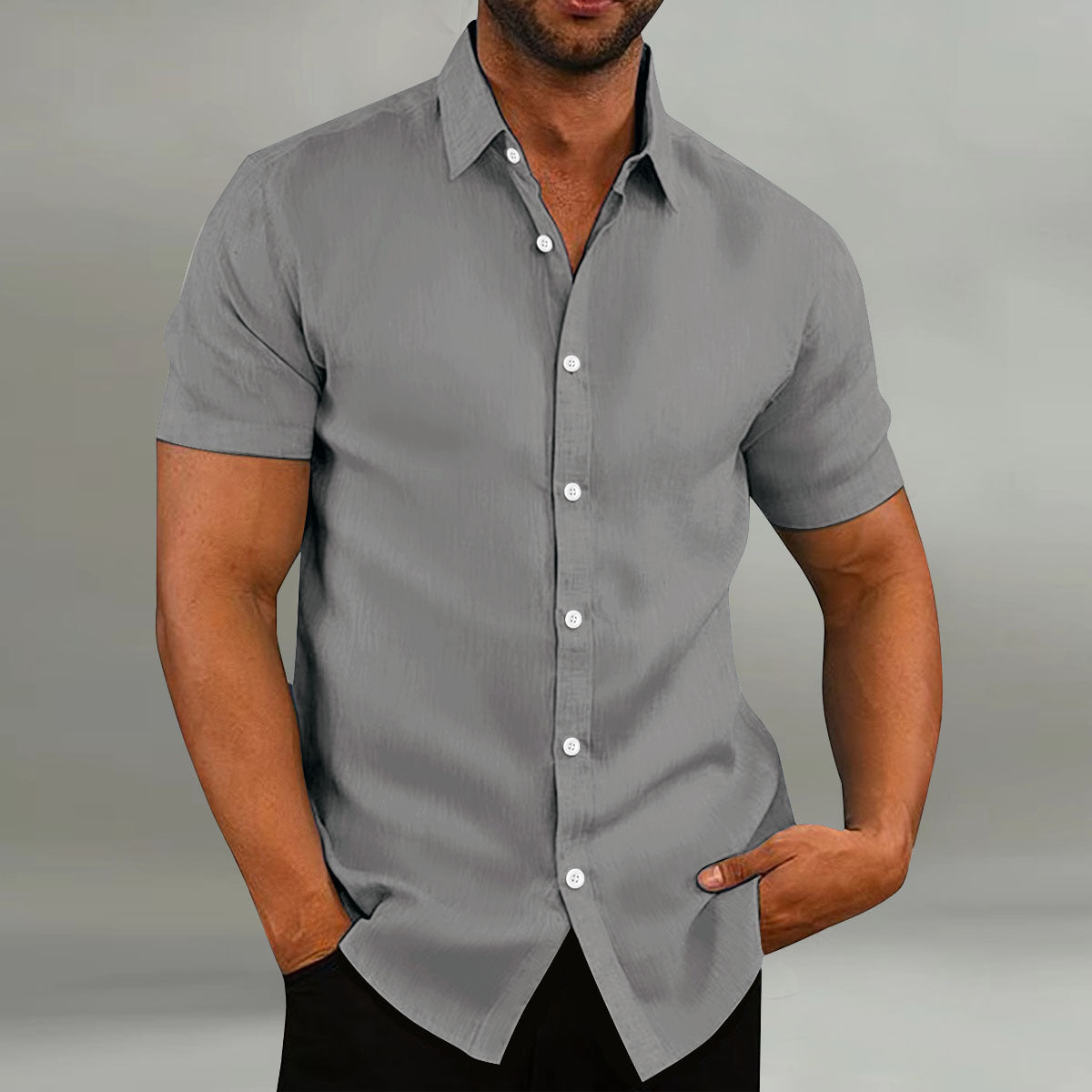 Herren Kurzarmhemd Modern Slimfit