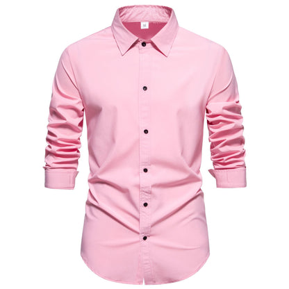 Herren Langarmhemd Modern Baumwolle Hochwertig Berlin
