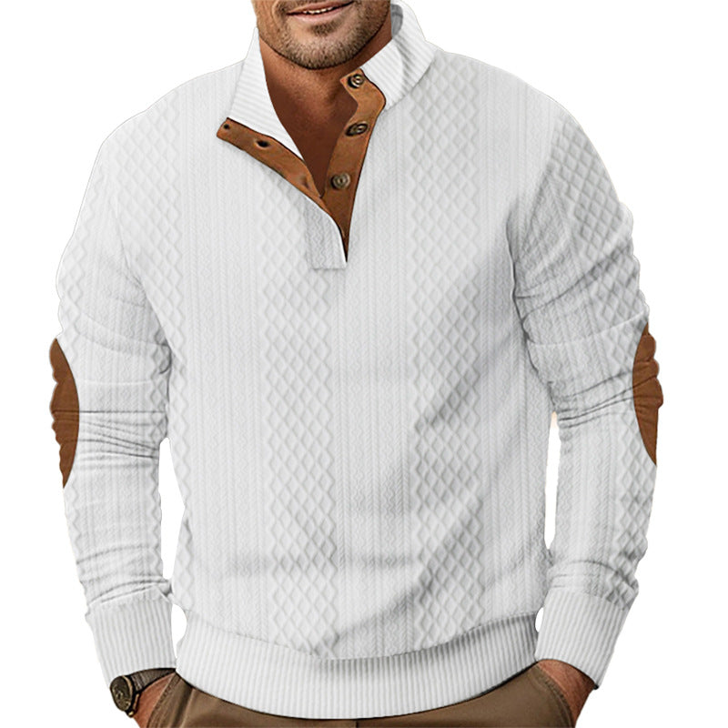 Strickpullover Herren Modern mit Knopfdesign und Struktur - BerlinGlamour
