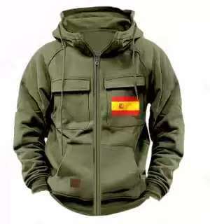 Herren Outdoorjacke Funktionstaschen Praktisch Reißverschluss