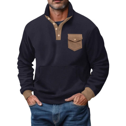 Herren Pullover Lässig mit Brusttasche Modern