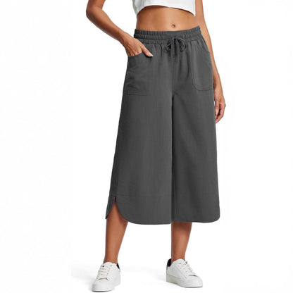 Bequeme Damen Culotte Elastisch Mit Taschen