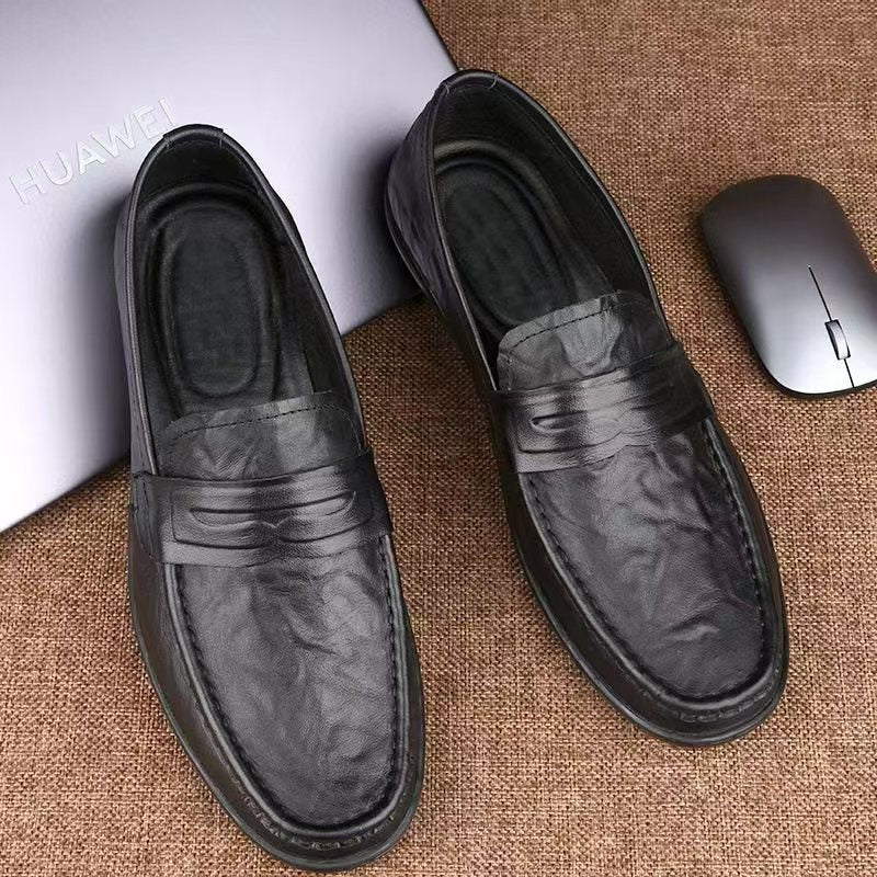 Herren Mokassins Elegante Nerzoptik Luxus Design
