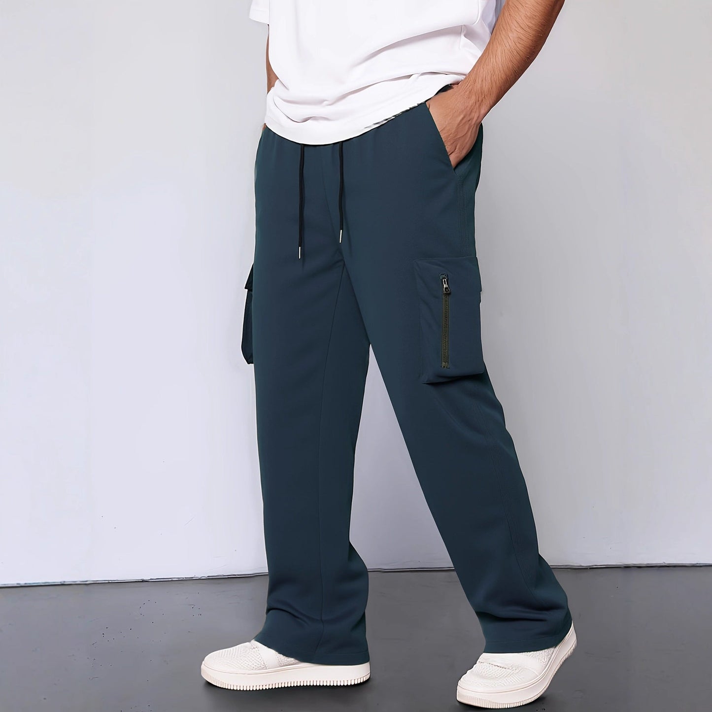 Herren Cargo-Hose Funktionale Taschen Verstellbar Baumwolle