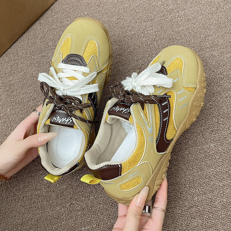 Damen Sneaker Bequem Freizeitschuhe Schnürsystem Rutschfest