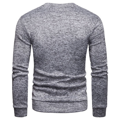 Herren Sweatpullover Leder Einsatz Modern Stylisch