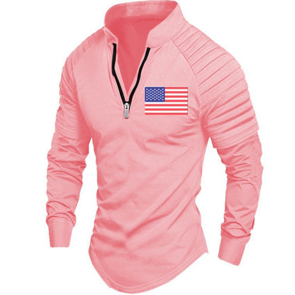 Herren Sportoberteil Reißverschluss Schulterdesign Modern