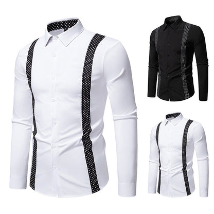 Herren Businesshemd Modern Schulterpolster Elegantes Design