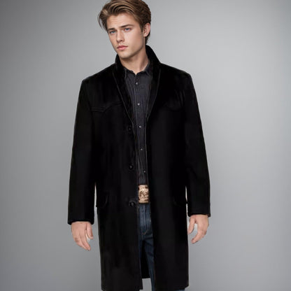 Herren Übercoat Langärmlig Elegant Modern Berlinstyl