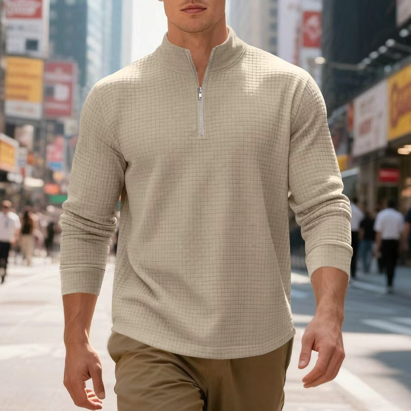 Herren Thermo Pullover Stehkragen Hochwertig Warm