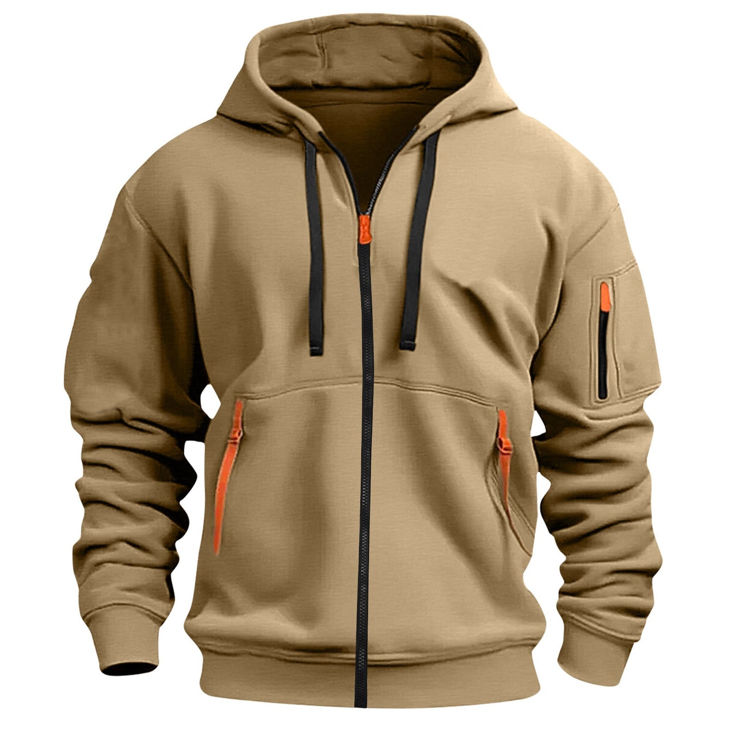 Herren Kapuzenpulli Sportlich mit Taschen Grau