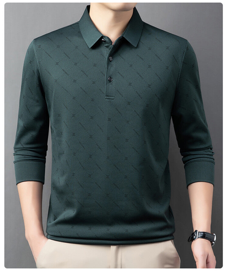 Herren Poloshirt Langarm Atmungsaktiv Modern