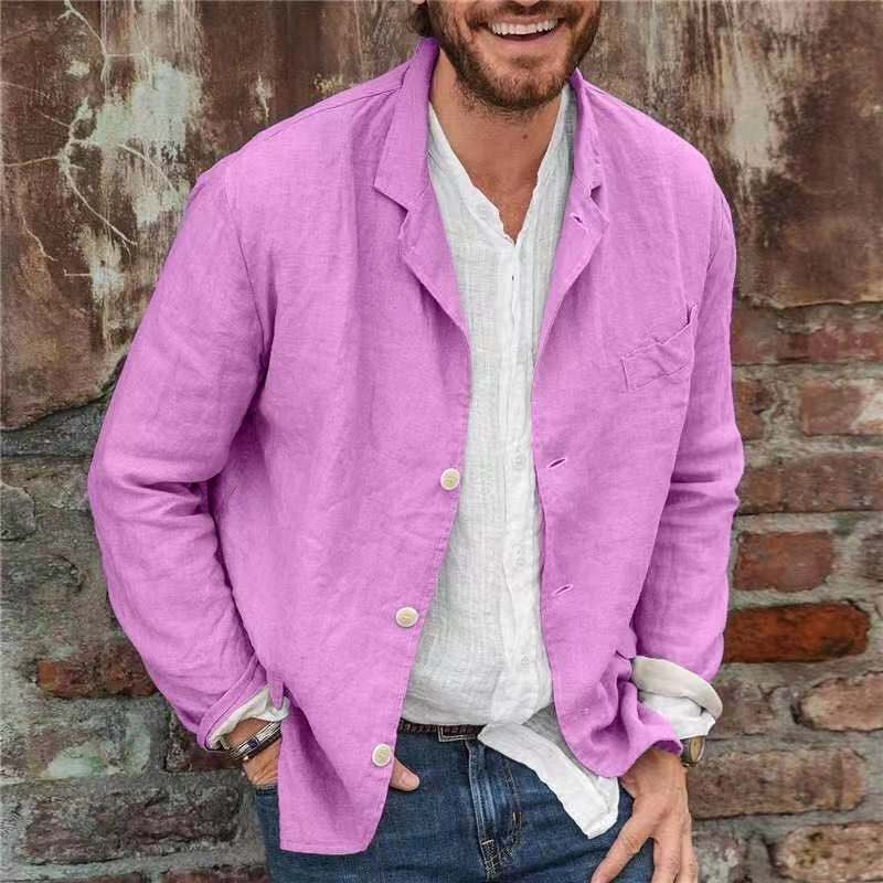 Leichte Sommerjacke Leinen Herren Bequem Modern