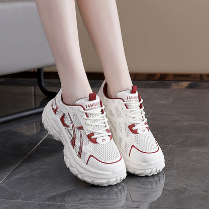 Damen Sneaker Sportlich Chunky Atmungsaktiv Leicht