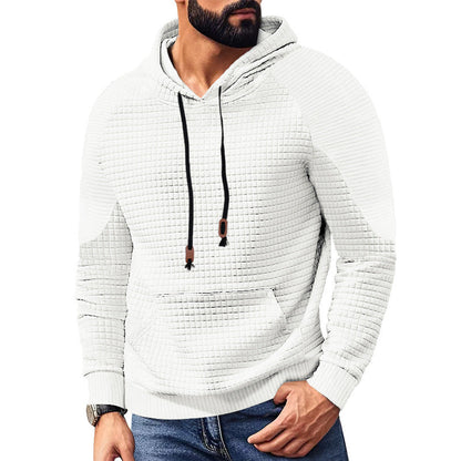 Herren Kapuzenpullover Strukturiert Kängurutasche Modern