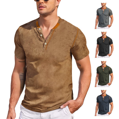 Herren Polohemd Kurzarm Modern mit Knöpfen und Flachkragen - BerlinGlamour