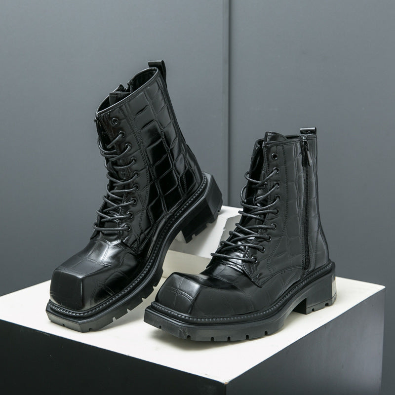 Damenstiefel Robust mit Reißverschluss Winterstiefel Mode