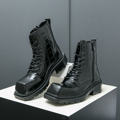 Damenstiefel Robust mit Reißverschluss Winterstiefel Mode