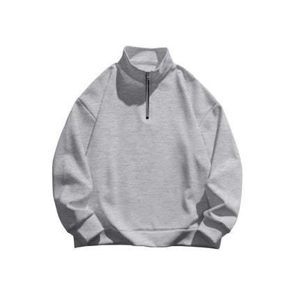 Herren Stehkragenpullover Sportlich Reißverschluss Modern
