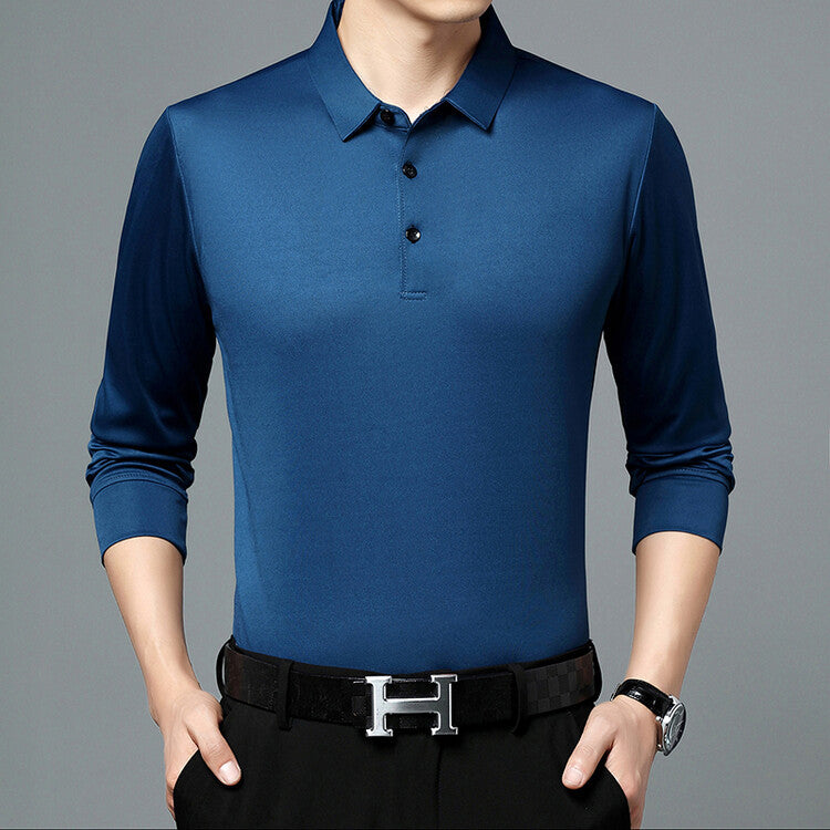 Herren Langarm Poloshirt atmungsaktiv Feuchtigkeitsregulierend
