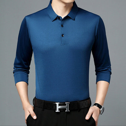 Herren Langarm Poloshirt atmungsaktiv Feuchtigkeitsregulierend