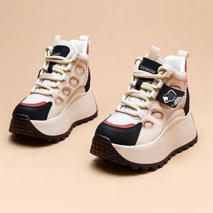 Damen Sneaker High-Top Sportlich mit Blockabsatz Mode