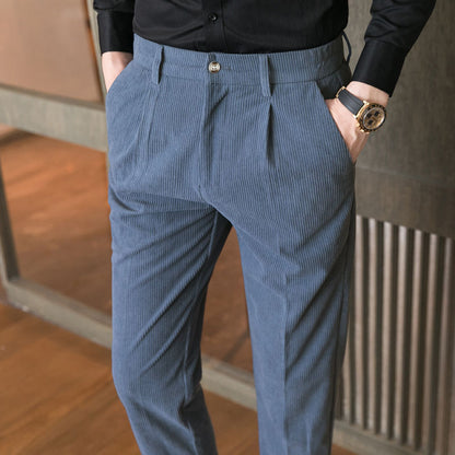 Elegante Herren Anzughose Schwarz Modern