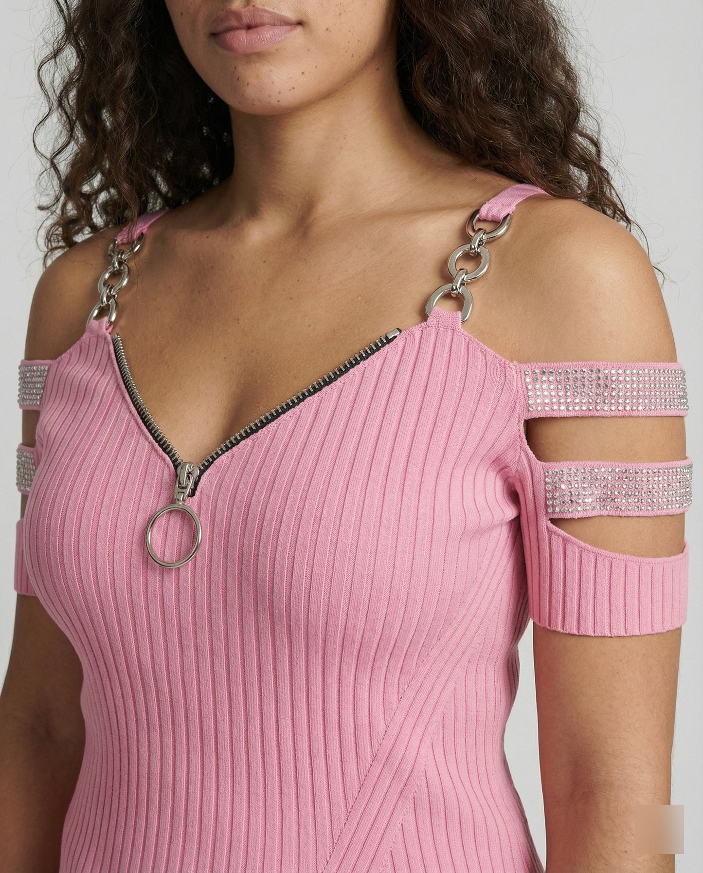 Damen Oberteil V-Ausschnitt Elegant Dekorativ