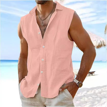 Herren Sommerweste Leicht Freizeitshirt Modern