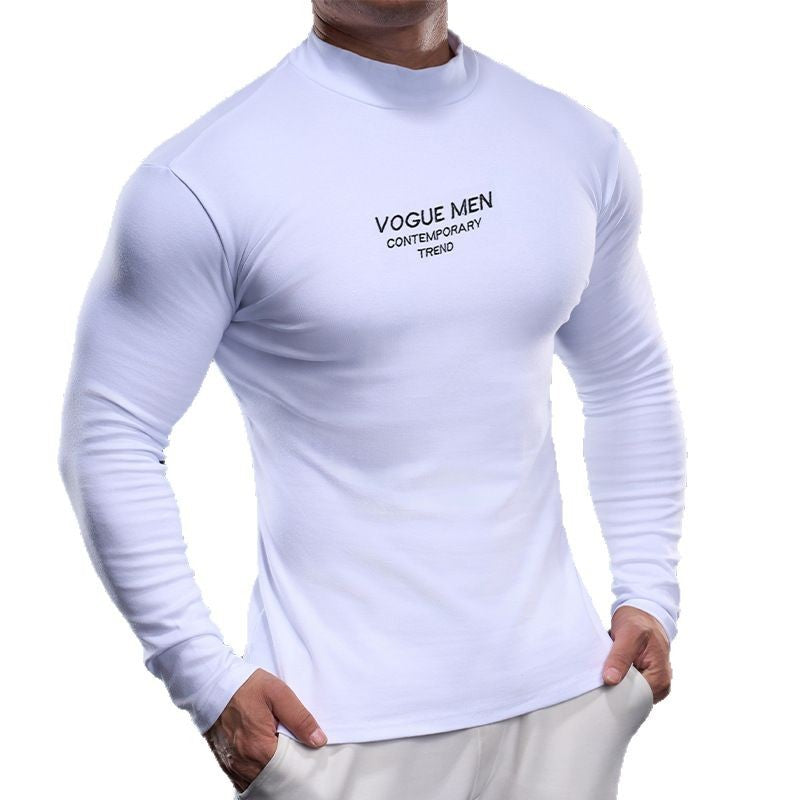 Herren Langarmshirt Elegantes Hochgeschlossenes Hemd