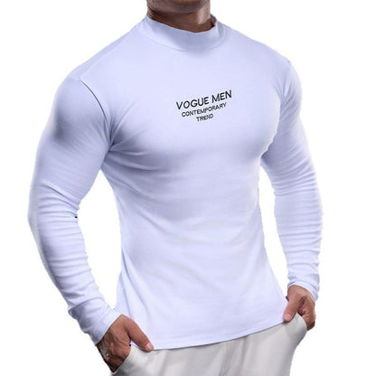 Herren Langarmshirt Elegantes Hochgeschlossenes Hemd