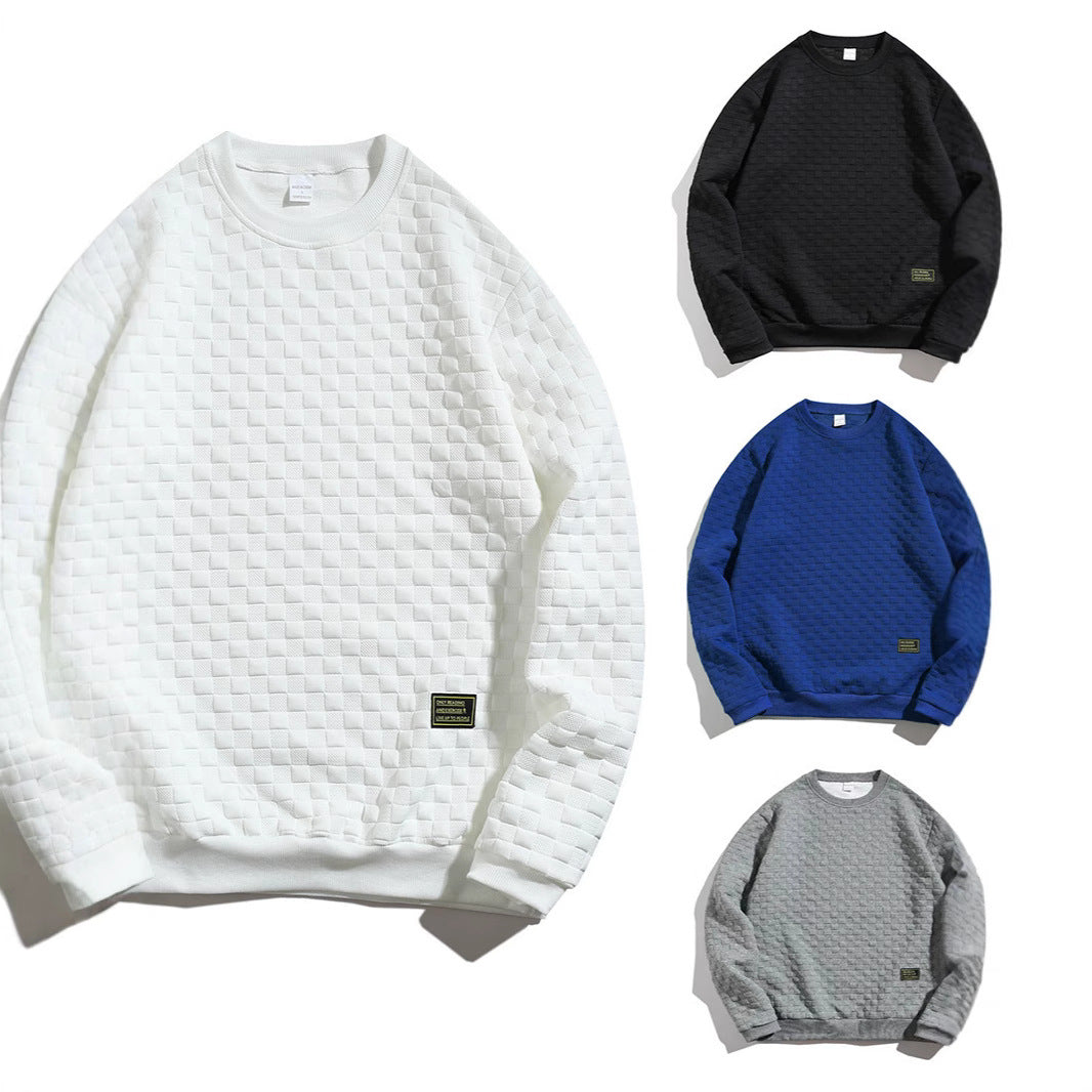 Herren Sweatshirt Strukturiert Modern Rundhals - BerlinGlamour